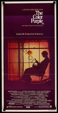 4e644 COLOR PURPLE Aust daybill '85 Steven Spielberg, Whoopi Goldberg, from Alice Walker novel!