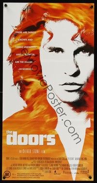 4e673 DOORS Aust daybill '91 cool image of Val Kilmer as Jim Morrison, directed by Oliver Stone!