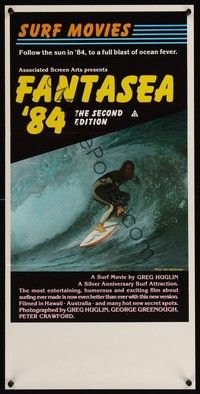 4e688 FANTASEA '84 Aust daybill '84 great close up surfing image, a blast of ocean fever!