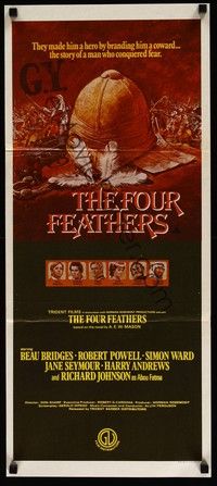 4e702 FOUR FEATHERS Aust daybill '77 Beau Bridges, they made him a hero by branding him a coward!