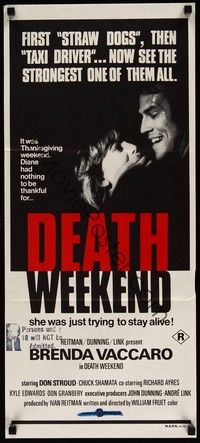 4e744 HOUSE BY THE LAKE Aust daybill '76 Don Stroud, Brenda Vaccaro, Death Weekend!