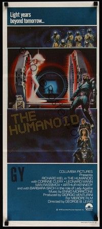 4e747 HUMANOID Aust daybill '79 art of Richard Kiel in space suit, wacky Italian Star Wars rip-off