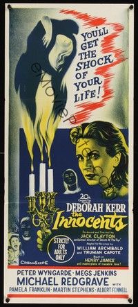 4e756 INNOCENTS Aust daybill '62 Deborah Kerr is outstanding in Henry James' classic horror story!