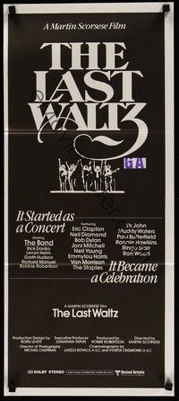 4e780 LAST WALTZ Aust daybill '78 Martin Scorsese, started as a rock concert & became a celebration!