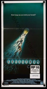 4e784 LEVIATHAN Aust daybill '89 deep ocean monster sci-fi, how long can you hold your breath?