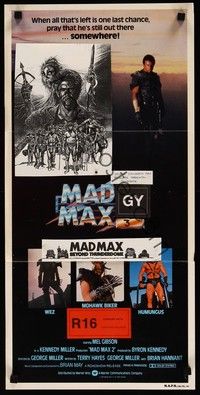 4e799 MAD MAX 2: THE ROAD WARRIOR Aust daybill '81 Mel Gibson returns as Mad Max, cool image!