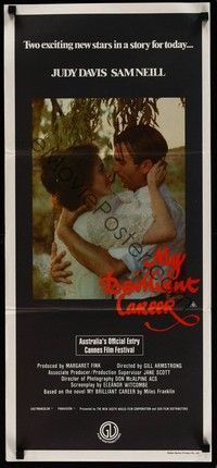 4e835 MY BRILLIANT CAREER Aust daybill '80 Judy Davis, Sam Neill, directed by Gillian Armstrong!