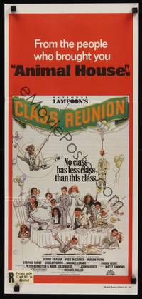 4e838 NATIONAL LAMPOON'S CLASS REUNION Aust daybill '82 the people who brought you Animal House!