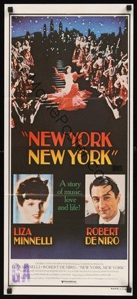 4e842 NEW YORK NEW YORK Aust daybill '77 Martin Scorsese, Robert De Niro, Liza Minnelli sings!