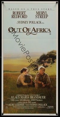 4e852 OUT OF AFRICA Aust daybill '85 Robert Redford & Meryl Streep, directed by Sydney Pollack!