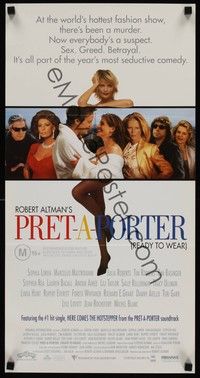 4e871 PRET-A-PORTER Aust daybill '94 Robert Altman, Sophia Loren, Julia Roberts, Kim Basinger!