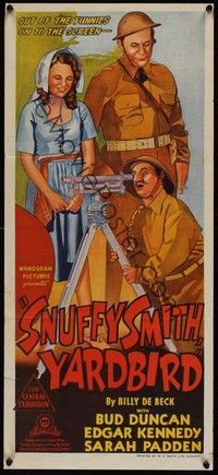 4e872 PRIVATE SNUFFY SMITH Aust daybill '42 Bud Duncan, Edgar Kennedy, wacky art!