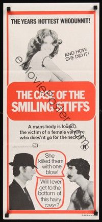 4e916 CASE OF THE FULL MOON MURDERS Aust daybill '75 The Case of the Smiling Stiffs, Harry Reems!
