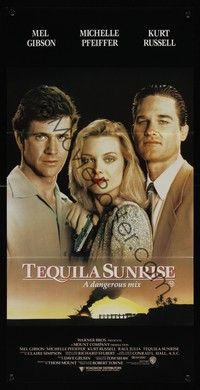 4e946 TEQUILA SUNRISE Aust daybill '88 Mel Gibson, pretty Michelle Pfeiffer & Kurt Russell!