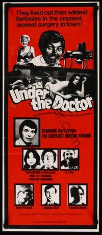 4e971 UNDER THE DOCTOR Aust daybill '76 Barry Evans, Liz Fraser, Hilary Pritchard