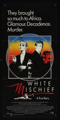 4e984 WHITE MISCHIEF Aust daybill '88 Greta Scacchi, Charles Dance, Joss Ackland