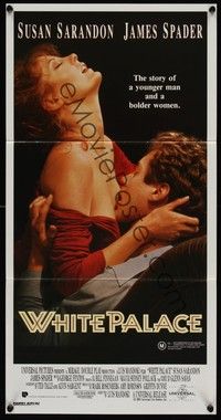 4e985 WHITE PALACE Aust daybill '90 Susan Sarandon, James Spader, sexy image!