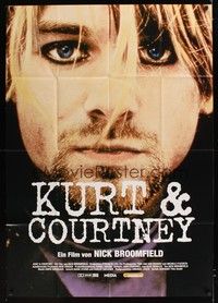 4e232 KURT & COURTNEY German 33x47 '98 grunge music, great super close portrait of Cobain!