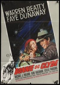 4e250 BONNIE & CLYDE German '67 notorious crime duo Warren Beatty & Faye Dunaway!