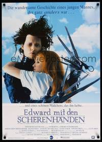 4e267 EDWARD SCISSORHANDS German '90 Tim Burton classic, Johnny Depp & Winona Ryder!