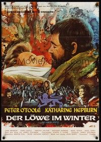 4e288 LION IN WINTER German '68 Katharine Hepburn, Peter O'Toole as Henry II!