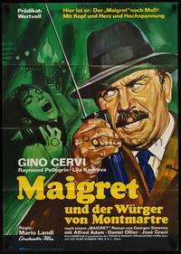 4e291 MAIGRET AT THE PIGALLE German '67 Mario Landi's Maigret a Pigalle, Gino Cervi, cool art!