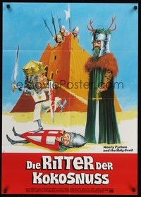 4e298 MONTY PYTHON & THE HOLY GRAIL German R80s Terry Gilliam, John Cleese, Eric Idle!