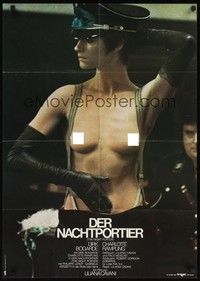 4e300 NIGHT PORTER German '75 Il Portiere di notte, Dirk Bogarde, sexy topless Charlotte Rampling!