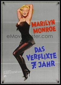 4e318 SEVEN YEAR ITCH German R70s Billy Wilder, great sexy art of Marilyn Monroe!