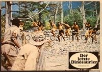 4e462 LAST DINOSAUR German LC '77 Richard Boone has a violent encounter w/cavemen!