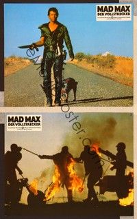 4e471 MAD MAX 2: THE ROAD WARRIOR 2 German LCs '81 Mel Gibson returns as Mad Max!