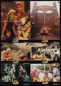 4e351 JURASSIC PARK German LC poster '93 Spielberg, Richard Attenborough re-creates dinosaurs!