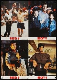 4e360 ROCKY V German LC poster '90 Sylvester Stallone, John Avildsen boxing sequel, cool images!
