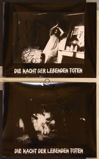 4e482 NIGHT OF THE LIVING DEAD 2 German 9x11.5 stills '68 George Romero zombie classic!