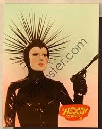 4e518 WITCHES color German 9x11.5 still '67 Le Streghe, wild image of woman w/gun & weird outfit!