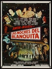 4e048 LAS NOCHES DEL BLANQUITA Mexican poster '81 directed by Mario Hernandez!
