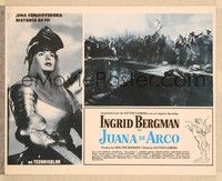 4e075 JOAN OF ARC Mexican LC R60s classic art of Ingrid Bergman in full armor on horse with sword!