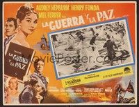 4e087 WAR & PEACE Mexican LC '60 border art of Audrey Hepburn, Henry Fonda & Mel Ferrer!