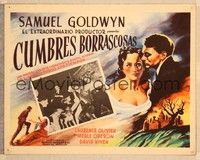 4e088 WUTHERING HEIGHTS Mexican LC '39 Laurence Olivier is torn with desire for Merle Oberon!