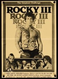 4e898 ROCKY III New Zealand daybill '82 Sylvester Stallone, Mr T, boxing!