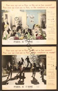 4e146 PARIS JE T'AIME 3 French LCs '62 Julie Estrelle, cool images of Paris night life!