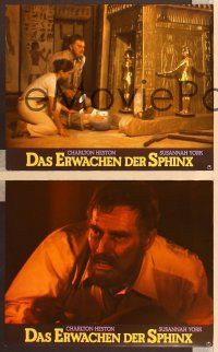 4e389 AWAKENING 9 German LCs '80 Charlton Heston, Egypt, the evil one must not live again!