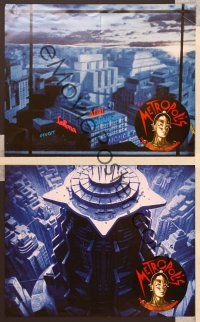 4e479 METROPOLIS 3 German LCs R80s images of city from Fritz Lang classic!