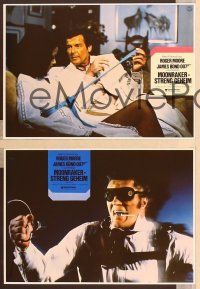 4e480 MOONRAKER 6 German LCs '79 Roger Moore as James Bond, Richard Kiel, Lois Chiles