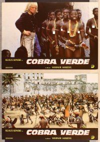 4e184 COBRA VERDE 12 Spanish LCs '88 Werner Herzog, Klaus Kinski as most feared African bandit!
