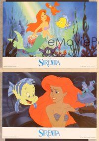 4e205 LITTLE MERMAID 12 Spanish LCs '90 great images of Ariel & cast, Disney underwater cartoon!