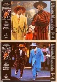 4e207 MALCOLM X 12 Spanish LCs '92 directed by Spike Lee, Denzel Washington, Angela Bassett!