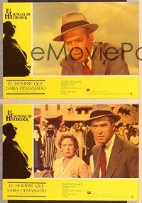 4e208 MAN WHO KNEW TOO MUCH 12 Spanish LCs R80s Alfred Hitchcock, Jimmy Stewart & Doris Day!