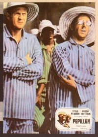 4e215 PAPILLON 12 Spanish LCs R84 great images of prisoners Steve McQueen & Dustin Hoffman!
