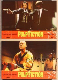 4e218 PULP FICTION 12 Spanish LCs '94 Quentin Tarantino, Samuel L. Jackson, John Travolta!